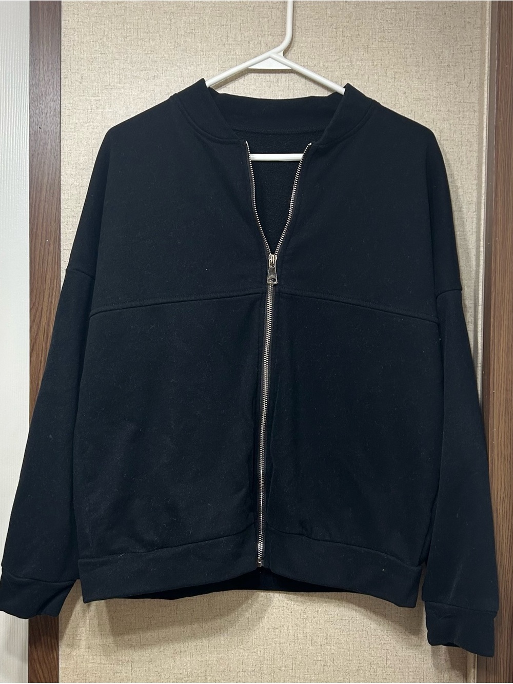 Black Zip-Front women’s  Sweater Jacket